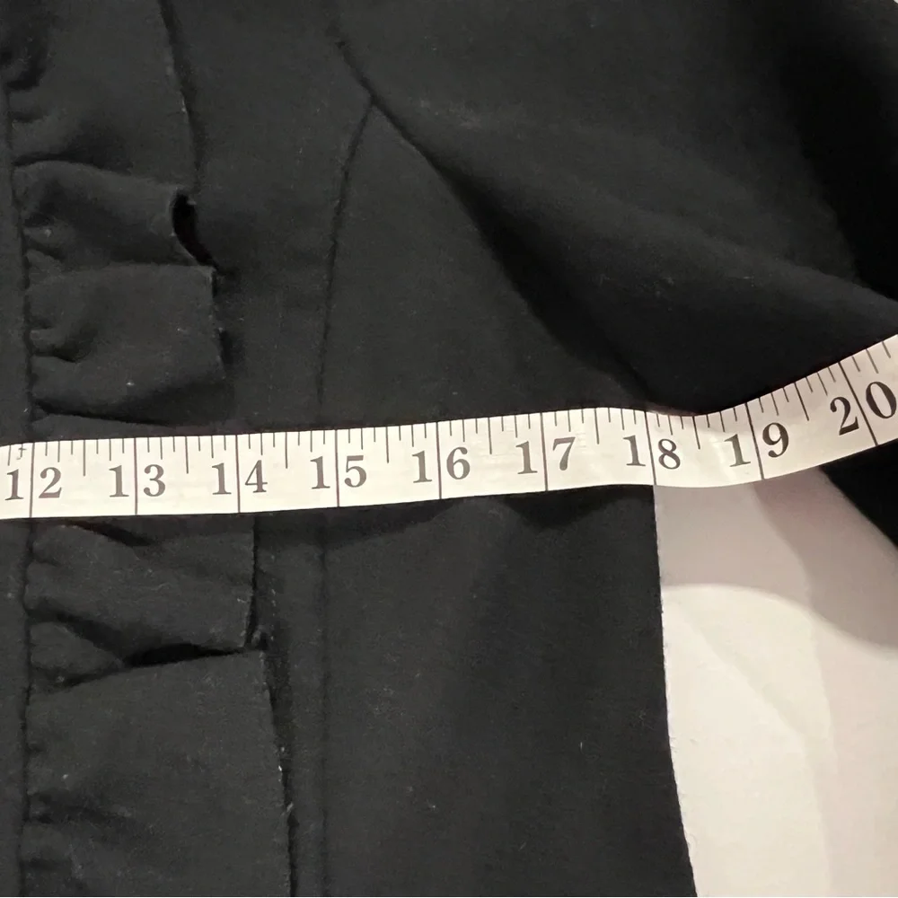 Kimchi & Blue Women XS Pea Coat Black Wool Blend LS Lined Pockets FLAWED